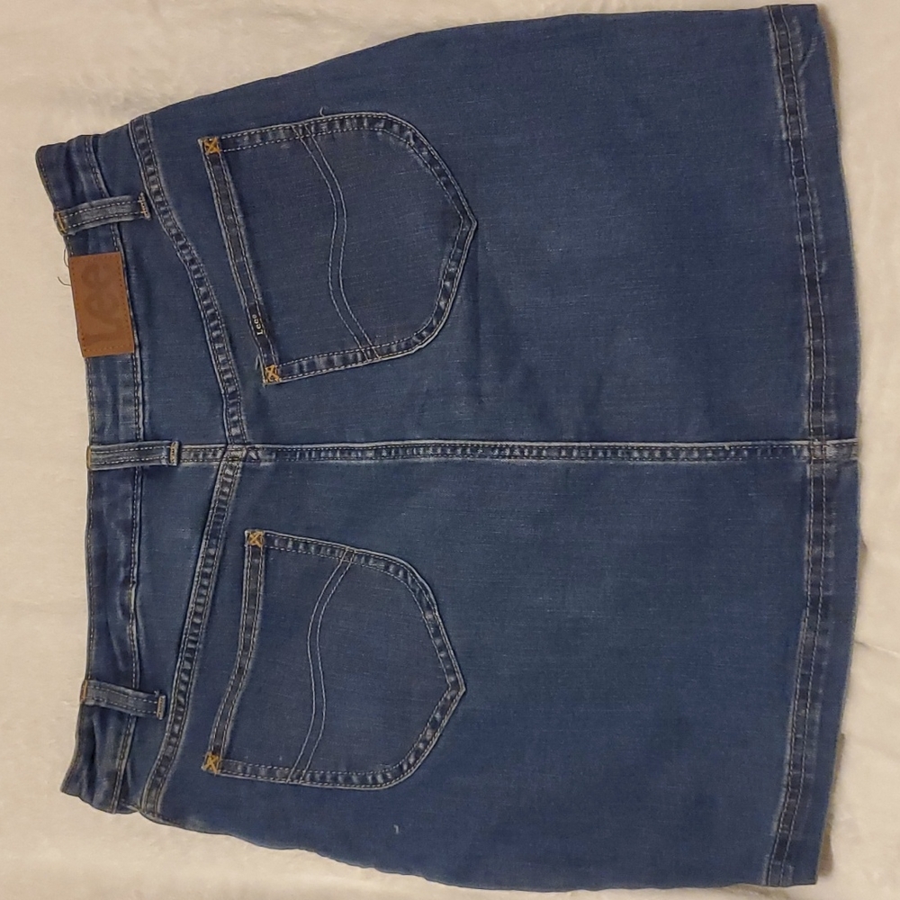 LEE  Denim Regular Fit Skort Mid Rise 10 - Picture 3 of 6